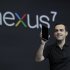 Hugo Barra, Director of Google Product Management, holds up the new Google Nexus7 tablet at the Google I/O conference in San Francisco, Wednesday, June 27, 2012.  (AP Photo/Paul Sakuma)