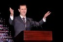 President Bashar al-Assad on Jan. 6 at the Opera House in Damascus, Syria.