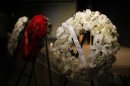 Wreaths are seen at a prayer vigil for the victims of the Asiana Airlines crash at West Valley Christian School in West Hills, Los Angeles