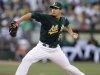 Oakland Athletics' Tommy Milone works against the Detroit Tigers during the first inning of a baseball game Friday, May 11, 2012, in Oakland, Calif. (AP Photo/Ben Margot)