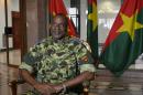 General Gilbert Diendere sits at the presidential palace in Ouagadougou, on September 17, 2015 after Burkina Faso's presidential guard declared a coup