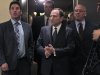 NHL commissioner Gary Bettman, center, arrives to speak with reporters after an NHL Board of Governors meeting, Wednesday, Dec. 5, 2012 in New York.  The NHL and NHL Players' Association have cleared their schedules with progress being made in collective bargaining talks. (AP Photo/Mary Altaffer)