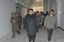 Handout photo of North Korean leader Kim Jong Un visiting the Aquatic Products Refrigerating Facilities