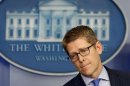 White House Press Secretary Jay Carney answers questions at the White House in Washington