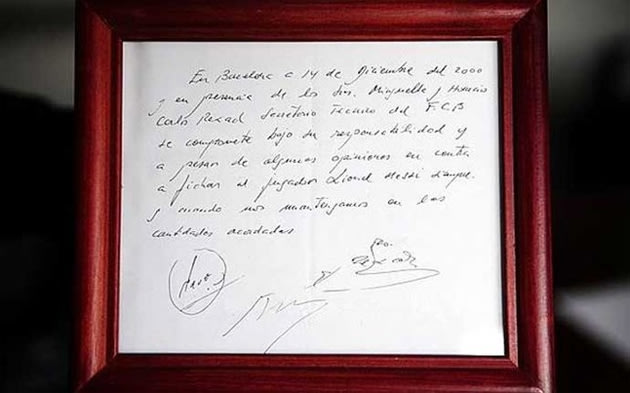 The napkin that started it all Messi-napkin
