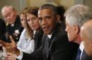 U.S. President Obama holds a meeting with cabinet agencies coordinating the government's Ebola response, in Washington