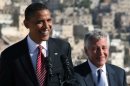 Barack Obama and Chuck Hagel in Amman, Jordan, in 2008. The pair, along with Democrat Jack Reed, traveled together on a tour of the Middle East and Europe.