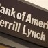 Company logo of the Bank of America and Merrill Lynch is displayed at its office in Hong Kong