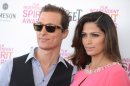 Actor Matthew McConaughey, left, and Camila Alves arrive at the Independent Spirit Awards on Saturday, Feb. 23, 2013, in Santa Monica, Calif. (Photo by Jordan Strauss/Invision/AP)