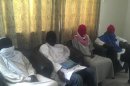 Alcuni appartenenti della setta Boko Haram durante una conferenza stampa in Nigeria
