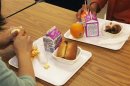 Students have a nutrition break mid-morningl at Belmont High School in Los Angeles