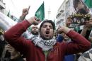 Supporters of the Muslim Brotherhood shout slogans during a 2014 demonstration in the Jordanian capital Amman