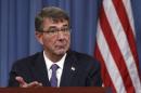 U.S. Defense Secretary Ash Carter speaks during a joint news conference following a meeting with his British counterpart Michael Fallon at the Pentagon in Washington