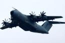 An Airbus A400M military aircraft is pictured at the ILA Berlin Air Show in Schoenefeld
