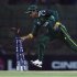Pakistan's Hafeez runs out Bangladesh's Iqbal during their Twenty20 World Cup cricket match in Pallekele