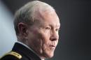 Chairman of the Join Chief of Staff Army General Martin Dempsey speaks at the NSA in Fort Meade