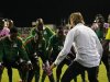Zambia's head coach Herve Renard dance with his team after their victory against Ivory Coast in their African Nations Cup final soccer match at the Stade De L'Amitie Stadium in Libreville