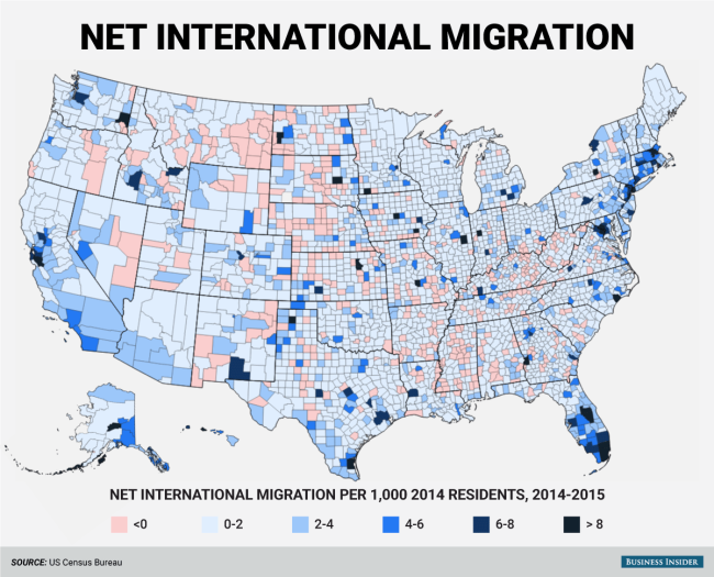 net international migration county map 2016
