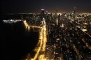 Lakeshore Drive in Chicago at night