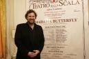 Tenor Bryan Hymel poses for photographers prior to the start of the press conference at the La Scala theater in Milan, Italy, Wednesday, Nov. 30, 2016. La Scala will open its season on Dec. 7 with Giacomo Puccini's Madama Butterfly. (AP Photo/Antonio Calanni)