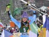 Maze of Slovenia celebrates after winning the World Cup Women's Slalom race in Maribor