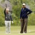 Senator Bob Corker lines up his putt as he plays golf with U.S. President Barack Obama at Joint Base Andrews in Maryland