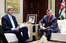 U.S. Secretary of State John Kerry meets with Jordan's King Abdullah II at the al-Hummar Palace in Amman
