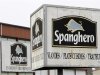 Signs with the Spanghero logo are seen at their head office in Castelnaudary