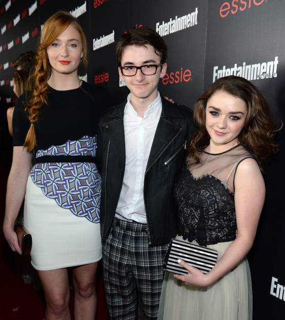 Sophie Turner, Isaac Hempstead-Wright, Maisie Williams attend the Entertainment Weekly celebration honoring this year&#39;s SAG Awards nominees sponsored by TNT & TBS and essie at Chateau Marmont on January 17, 2014 in Los Angeles -- Getty Images