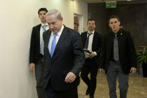 Israeli Prime Minister Benjamin Netanyahu arrives to …