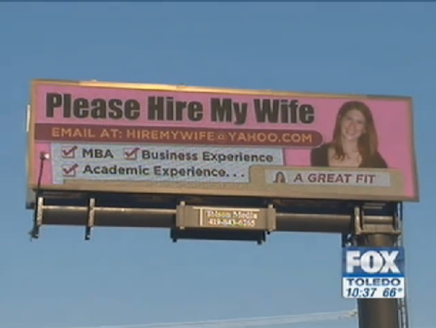 Husband Buys Billboard To Help Wife Get A Job Daily Buzz Yahoo News Canada