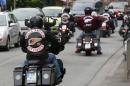 Members of the Hells Angels biker gang in Ransbach-Baumbach, western Germany on August 8, 2013