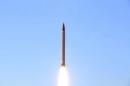 A new Iranian precision-guided ballistic missile is launched as it is tested at an undisclosed location
