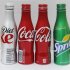 All aluminium bottles of Coca-Cola products are pictured in this photo illustration