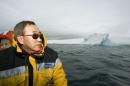 In this Nov. 9, 2007 photo provided by the United Nations, U.N. Secretary General Ban Ki-Moon takes a boat ride to see melting glaciers caused by climate change in the waters off King George Island, Antarctica. In his first days as secretary-general, Ban surprised world leaders by making global warming a top item on his agenda. (Eskinder Debebe|/The United Nations via AP)