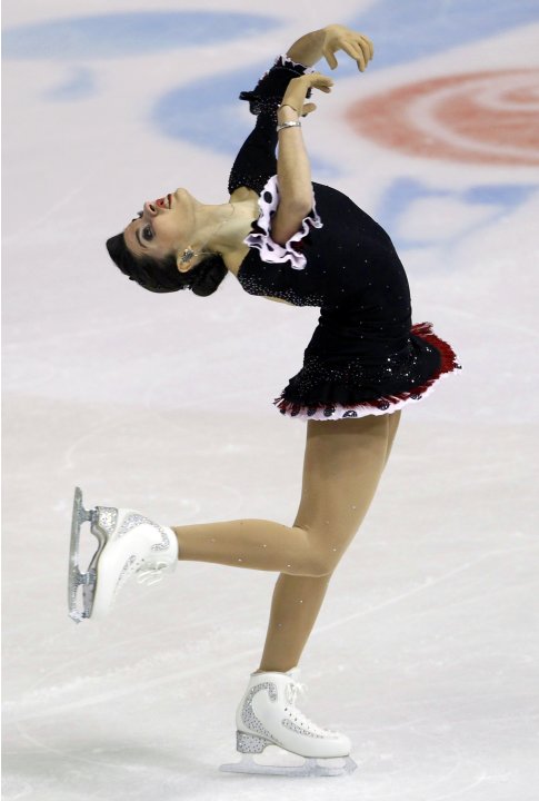 Italy's Valentina Marchei performs during the women's short program at the European Figure Skating Championships in Zagreb
