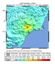 A magnitude 5.1 earthquake struck near Lorca, Spain May 11, 2011. The quake ruptured only 0.6 miles (1 kilometer) below the Earth's surface, which meant the earthquake's energy was concentrated at the surface. Groundwater removal triggered the
