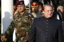 Pakistan's newly elected PM Sharif arrives to inspect the guard of honor in Islamabad