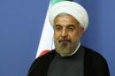 Iran's President Rouhani attends a news conference in Ankara