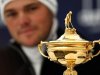 Germany's Kaymer looks at Ryder Cup during news conference at Dunhill Links Championship in the Old Course in St Andrews