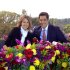 In this photo provided by Hannah Storm, ESPN anchor Hannah Storm, left, poses for a photo with co-host Josh Elliott, anchor for ABC's Good Morning America, on the parade grounds of the Rose Parade on Tuesday, Jan. 1, 2013, in Pasadena, Calif. Storm hosted the Rose Parade telecast Tuesday in her first on-air appearance since sustaining first- and second-degree burns to her face, hands, chest and neck in a propane gas grill accident Dec. 11. (AP Photo/Courtesy Hannah Storm)