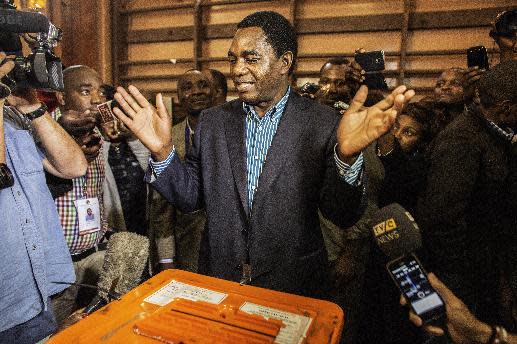 Zambian opposition leader calls presidential vote a sham