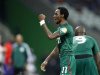 Burkina Faso's Jonathan Pitroipa celebrates his goal during their African Cup of Nations quarter-final soccer match against Togo at the Mbombela Stadium in Nelspruit