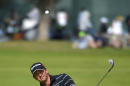 Retief Goosen, of South Africa, hits up on the 10th hole during the third round of the Northern Trust Open golf tournament at Riviera Country Club, Saturday, Feb. 21, 2015, in Los Angeles. (AP Photo/Mark J. Terrill)