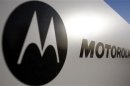 Signage for Motorola is displayed outside their office building in Tempe, Arizona