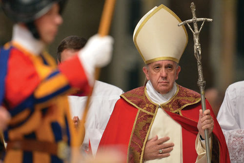 Gio hong Francis chủ tr một buổi lễ vo ngy 13.11 - Ảnh: AFP