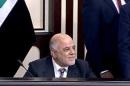Iraq's Prime Minister Haider al-Abadi attends parliament in Baghdad, Iraq