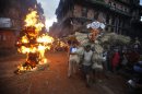 Photos: 'Demons' set ablaze in annual Nepal festival