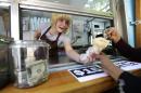 Caitlyn Faircloth, a worker with Molly Moon's Homemade Ice Cream