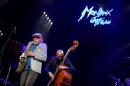 Legendary American jazz musician Charles Lloyd, who headlined the first festival in Montreux in 1967 performs on stage at the opening of the 50 edition of the Montreux Jazz Festival on June 30, 2016